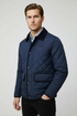 Lacoste Diamond Quilted Navy Blue Jacket