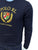 RL Embroidered Crest Logo Crew Neck Navy Blue Cotton Sweater