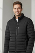 CK Black Puffer Jacket with Front Pocket Detail
