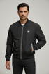 EA EA7 Shield Logo Bomber Black Jacket