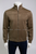Massimo Dutti Suede Funnel Neck Coffee Brown Jacket