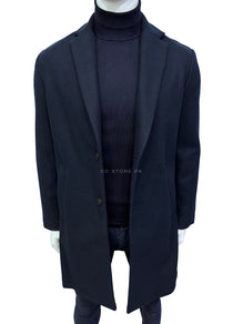 ZR Stretch Navy Blue Long Coat Clothing Call Your Multi Brand Store