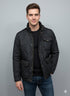 RL Diamond Quilted Utility Black Jacket