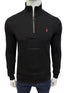 RL Cotton Quarter Zipper Black Jumper