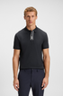 HB Regular Fit Stretch Cotton Paddy Placket Logo Navy Polo