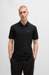 HB Regular Fit Stretch Paddy Mirror Black Polo