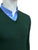 RL V-Neck Washable Merino Wool Green Sweater