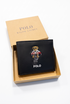 RL Polo Bear Leather Billfold BlackWallet
