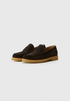 HB Kope Suede Penny Loafer in Dark Brown