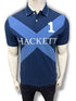 Hackett Cross Sash Front Embroidered Blue Polo