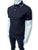EA Mercerized Cotton Micro Collar Logo Navy Blue Polo