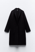 ZR Women Felt Texture Black Coat