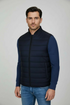 ZR Sleeveless Navy Blue Puffer Bomber Jacket (480)