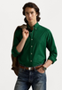 RL Classic Fit Stretch Poplin Forest Green Shirt