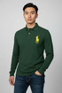 RL Slim Fit Big Pony Full Sleeves Green Polo