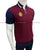 RL Big Pony Tipped Collar Maroon Polo with Crest