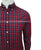SF Slim Fit Oxford Button Down Red Check Shirt