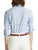 RL Women Knit Oxford Sky Blue Stripe Shirt