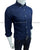 RL Slim Fit Linen Navy Blue Shirt