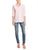 RL Women Knit Oxford Pink Stripe Shirt