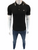 EA  Slim Fit Tipped Collar Black Polo