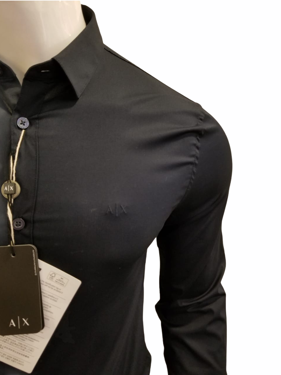 AX Slim Fit Black Stretch Shirt 2023