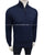 RL Merino Wool Navy Blue Half Zipper