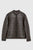 ZR Man Faux Leather Puffer Brown Jacket