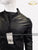 ZR Man Faux Leather Plain Jacket with Ban Collar