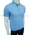 MD Slim Fit Sky Blue Textured Polo