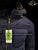 ZR Man Navy Blue Wool Effect Puffer Jacket with Hood (403)