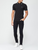 EA  Slim Fit Tipped Collar Black Polo