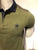 MD Logo Green Polo With Contrast Collar