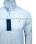 TH Slim Fit Button Down White Dotted Shirt