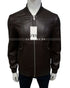 ZR Faux Leather Brown Bomber Jacket (406)