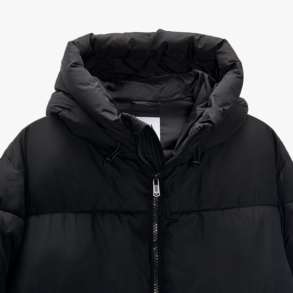 ZR Hooded Puffer Black Jacket 309