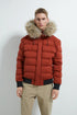 ZR Puffer Red Jacket with Removable Fur Hood (365)