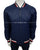 TH Regular Fit Diamond Quilted Navy Blue Bomber Jacket