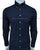 HKT Slim Fit Navy Blue Stretch Oxford Shirt
