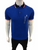 RL Tipped Collar Custom Slim Fit Mesh Blue Polo