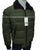 ZR Man Green Rubberized Puffer Fur Collar Jacket (330)