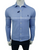 RL Herringbone Blue Knit Dress Shirt