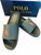 RL Cayson Olive Green Slide with Orange Logo