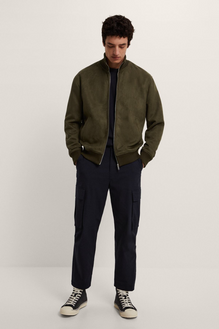 ZR Suede Finish Green Bomber Jacket – Clothing Call Your Multi - Main Image