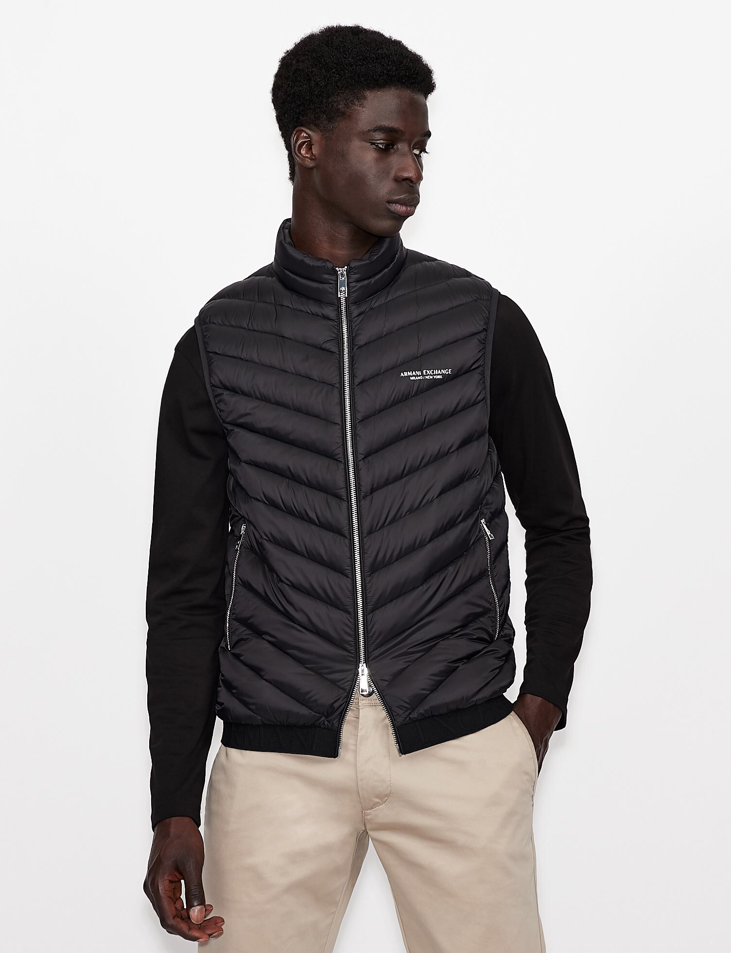 Armani exchange outlet black jacket