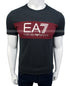 EA EA7 Slim Fit Grey with Maroon Banner Tshirt