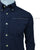 HKT Slim Fit Navy Blue Stretch Oxford Shirt