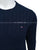 TH Cable Knit Cotton Crew Neck Navy Blue Sweater